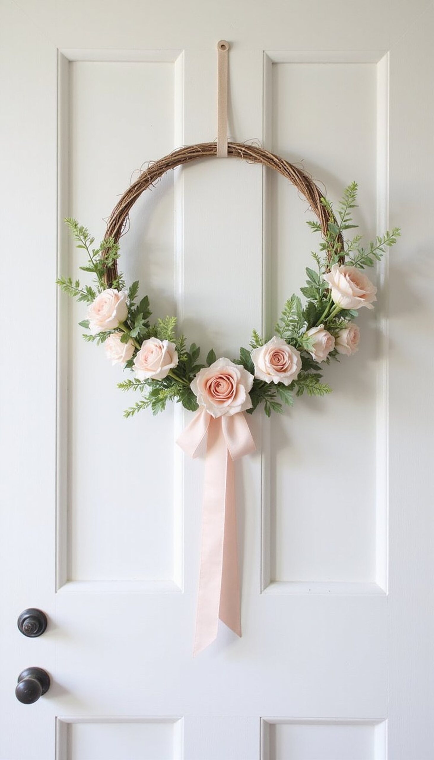 Floral hoop wreath — simple and sweet