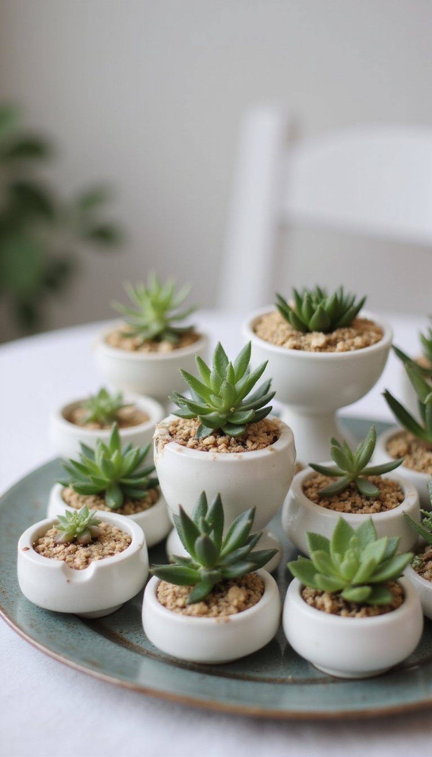 Mini succulent and bloom tea lights