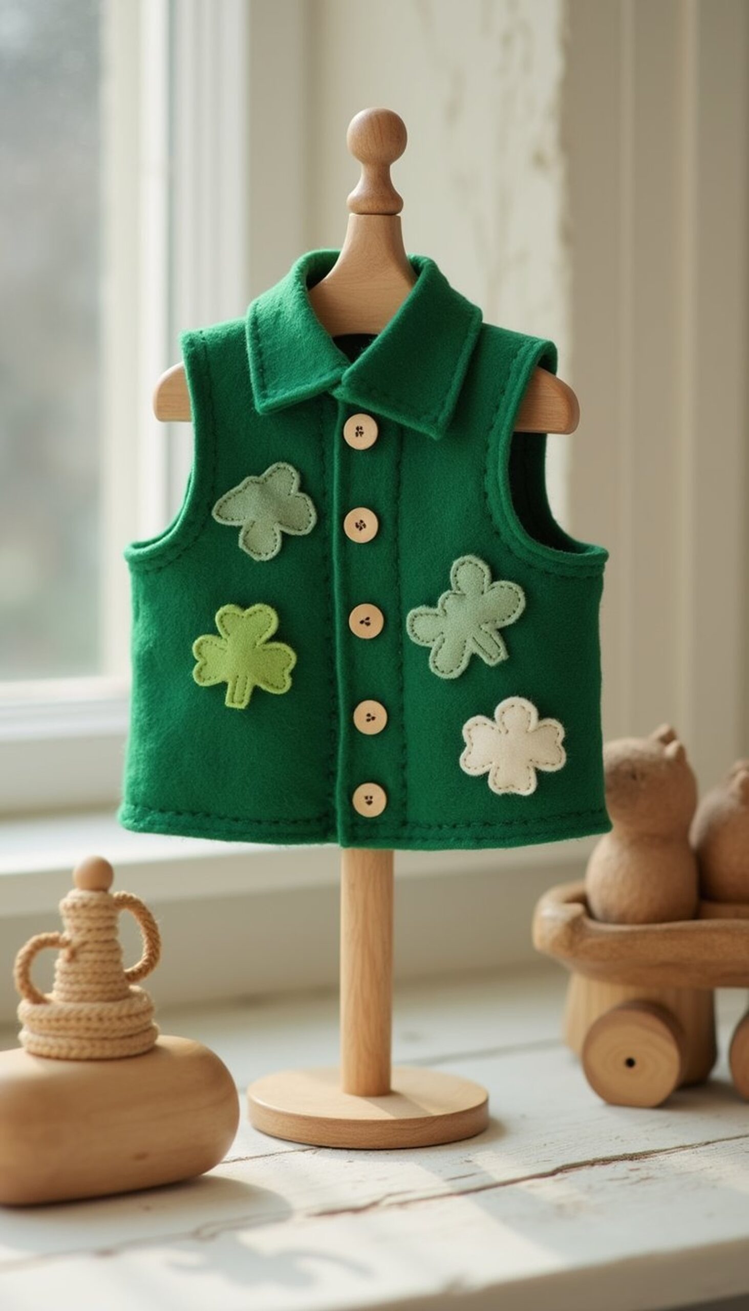 Felt Vest For Kids with Playful Patches