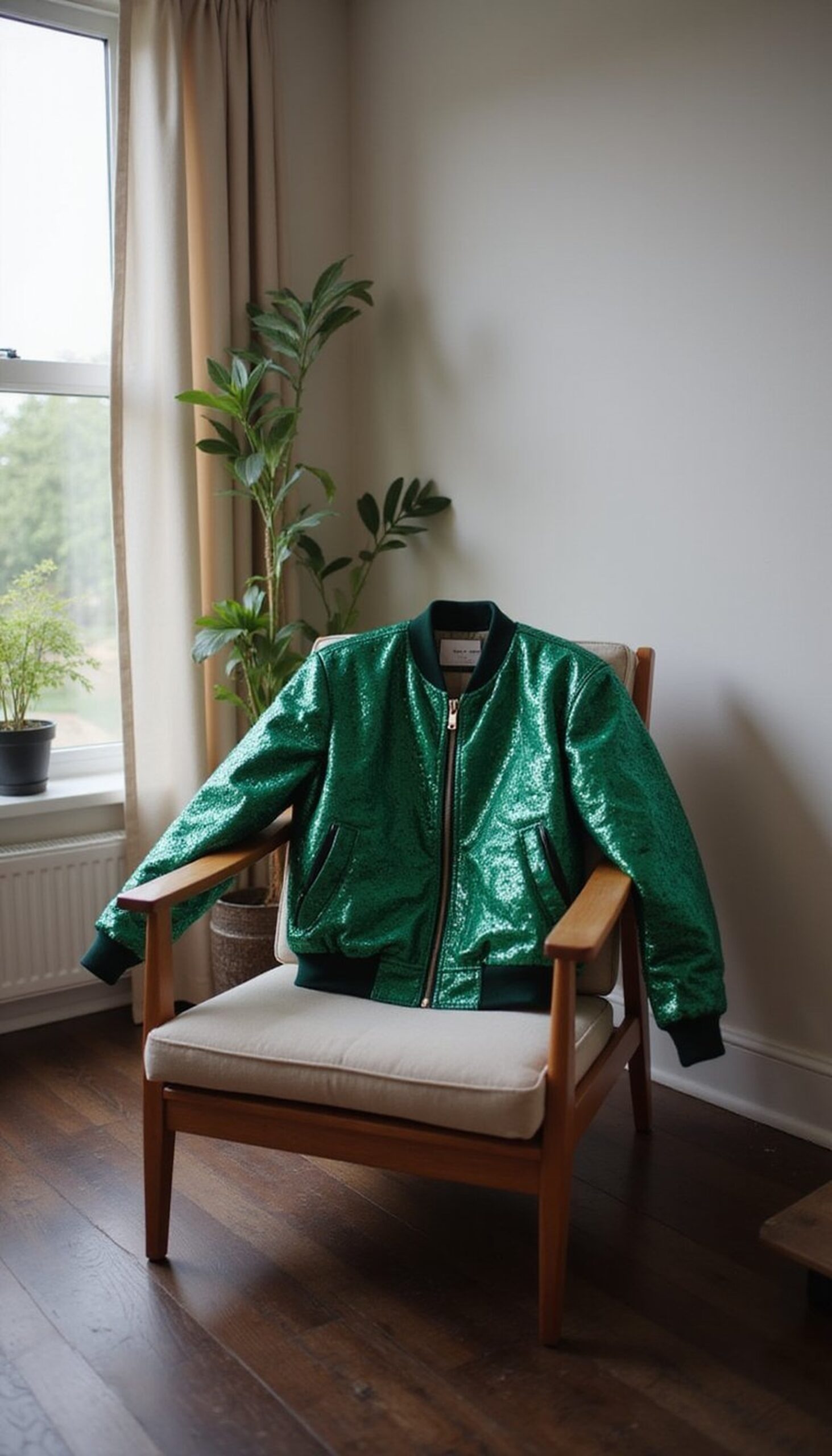 Sequin Green Bomber Jacket — Night out ready?