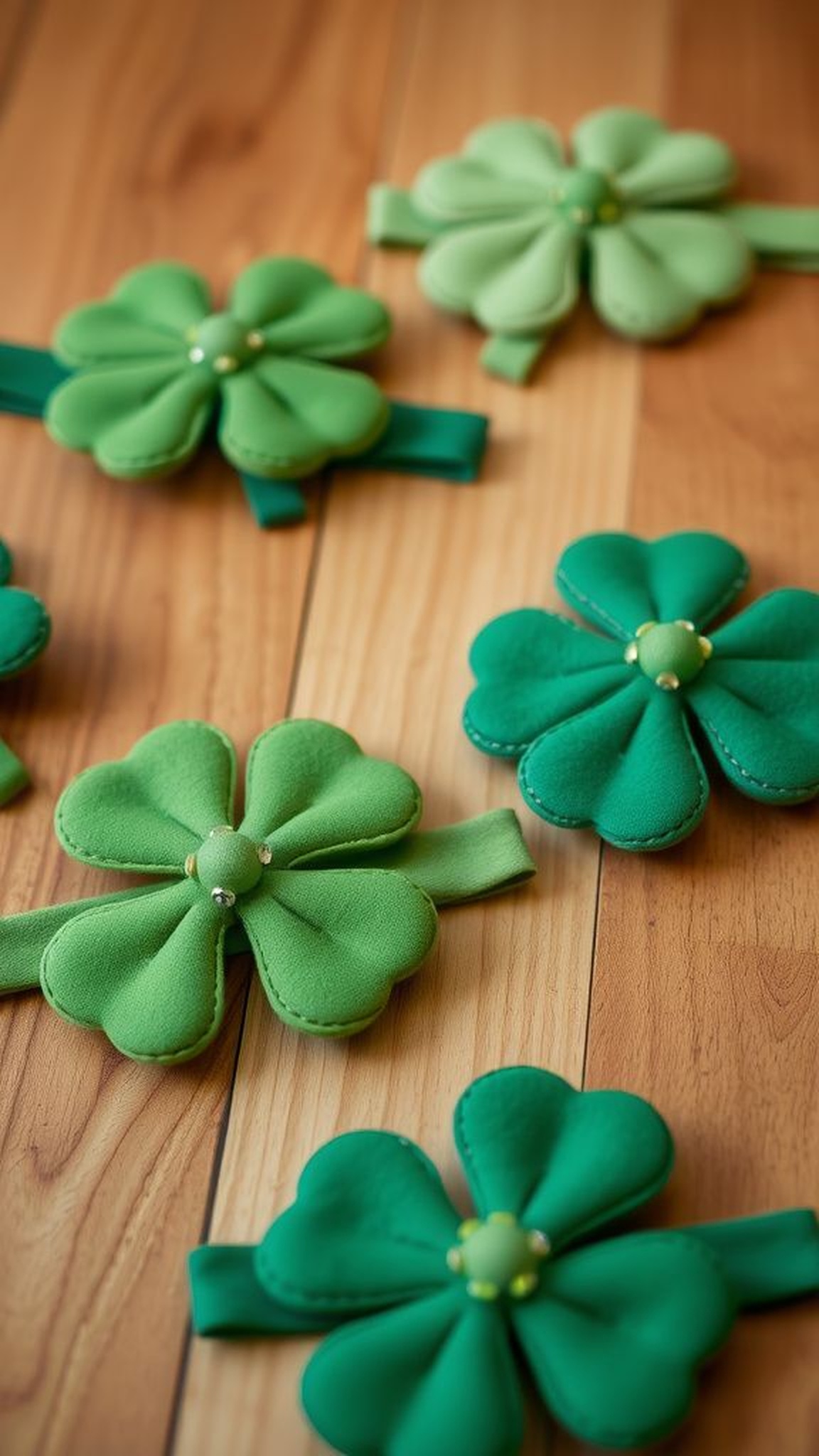 Felt shamrock headbands for playful party wear