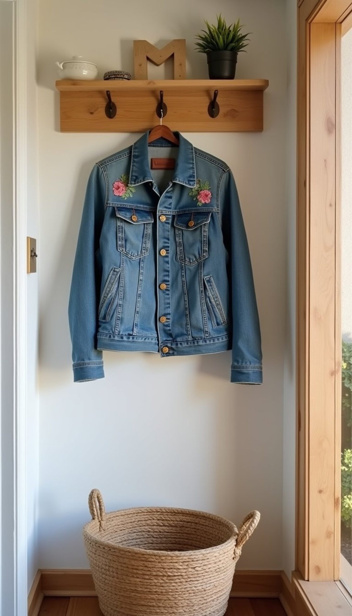 Embroidered denim jacket for everyday personality