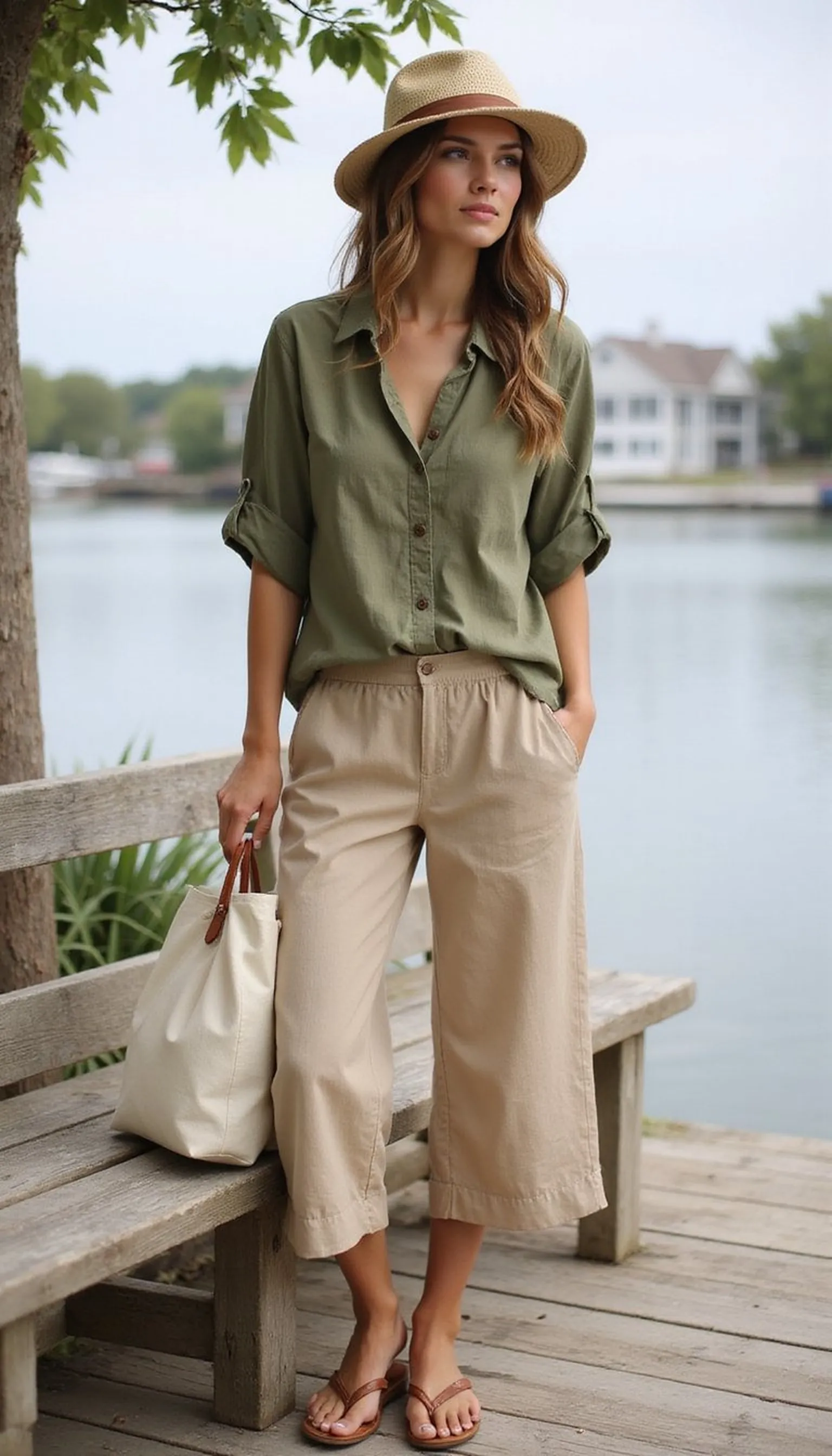 Minimal linen separates for island hopping outfits