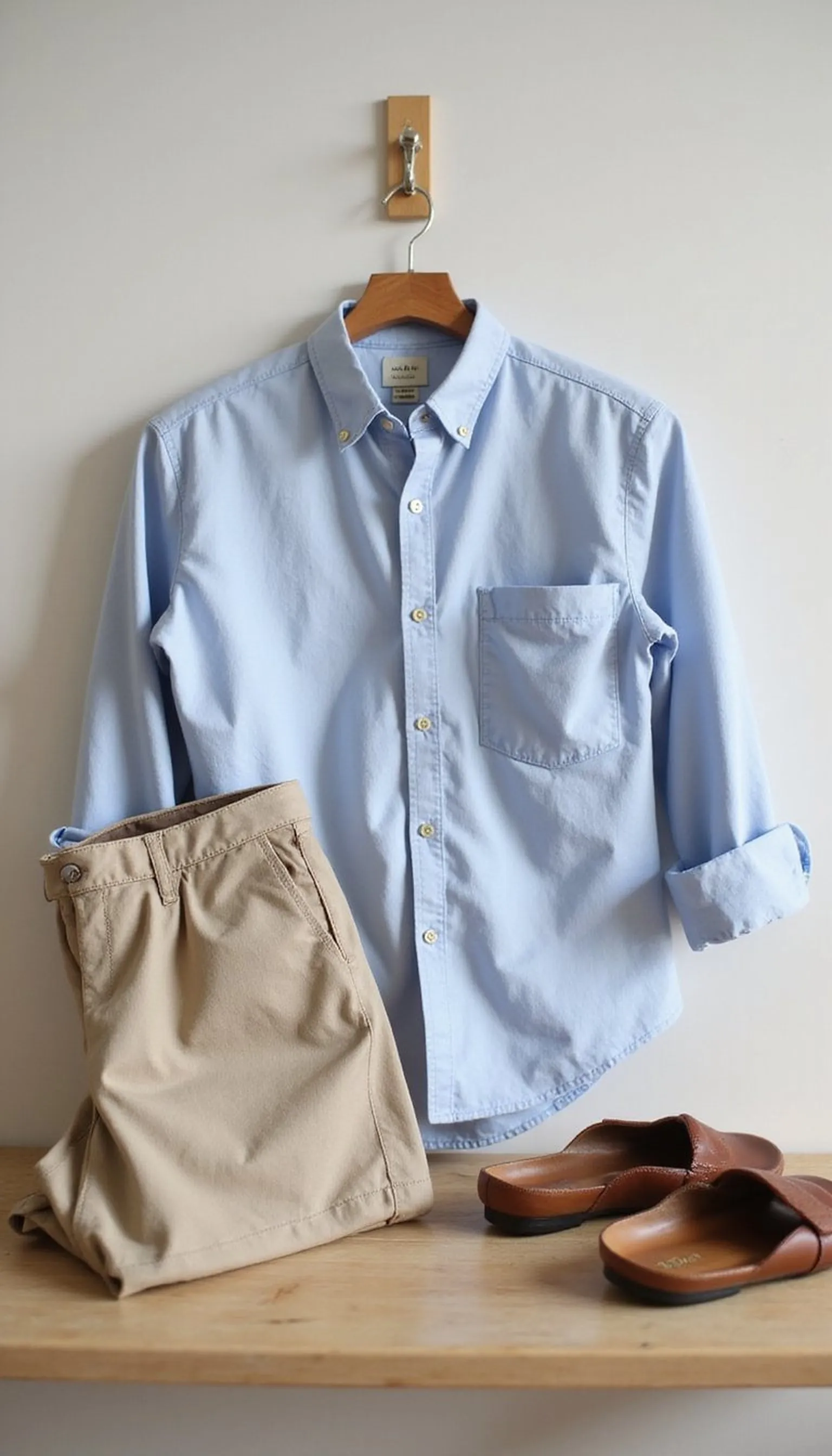 Tailored shorts with an airy linen button-down