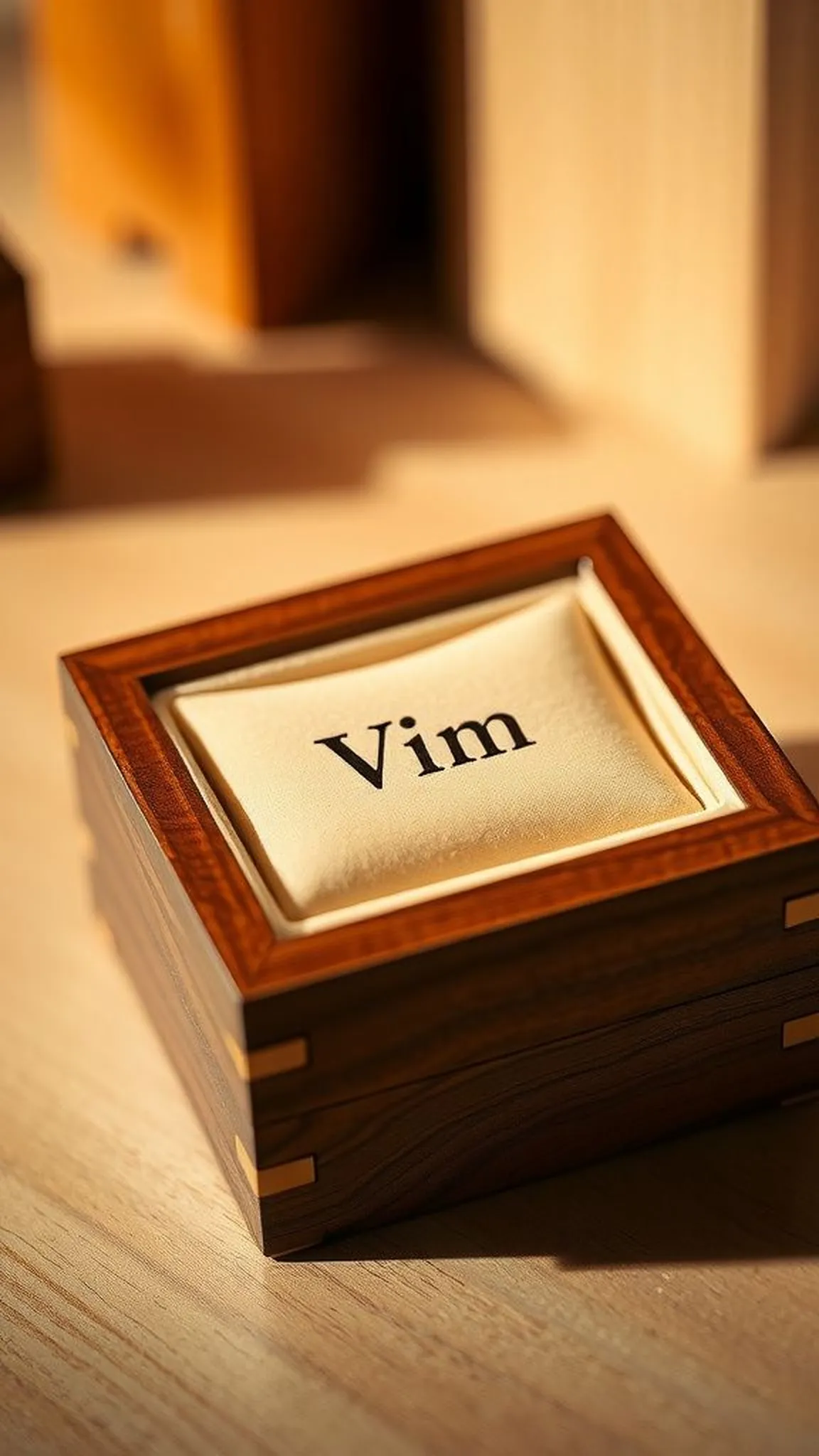 A custom engraved wooden watch box with initials