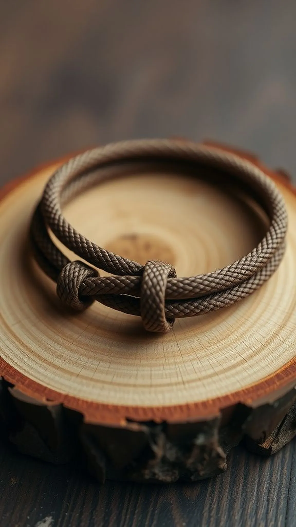 A DIY bracelet made from paracord with subtle colorways