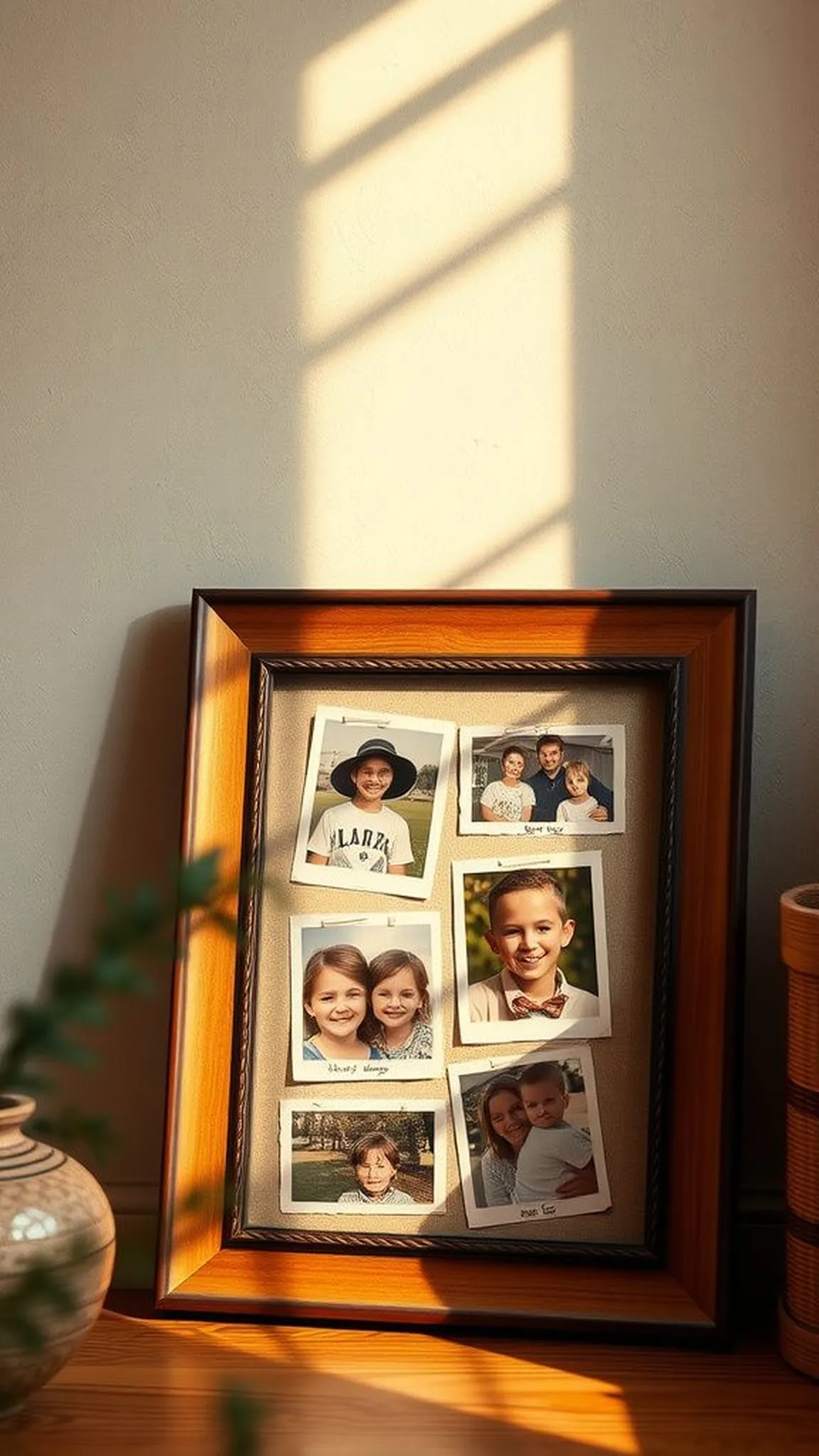Vintage style framed photo collage for the wall