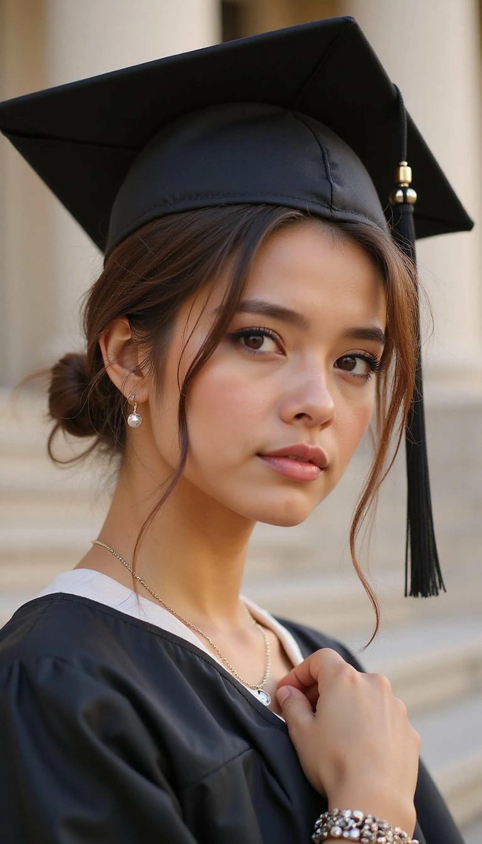 Messy Low Bun With Face-Framing Pieces