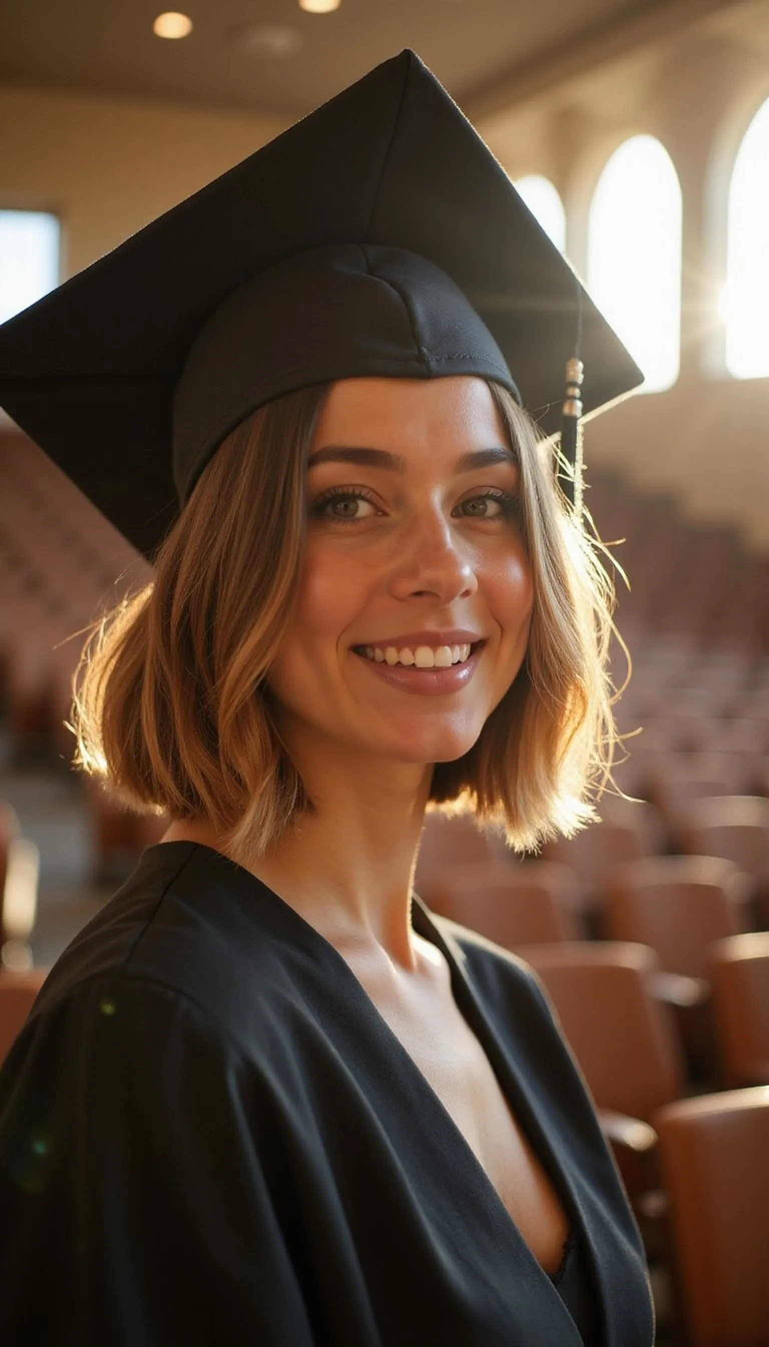 Sleek Low Bob Tucked Completely Under Cap