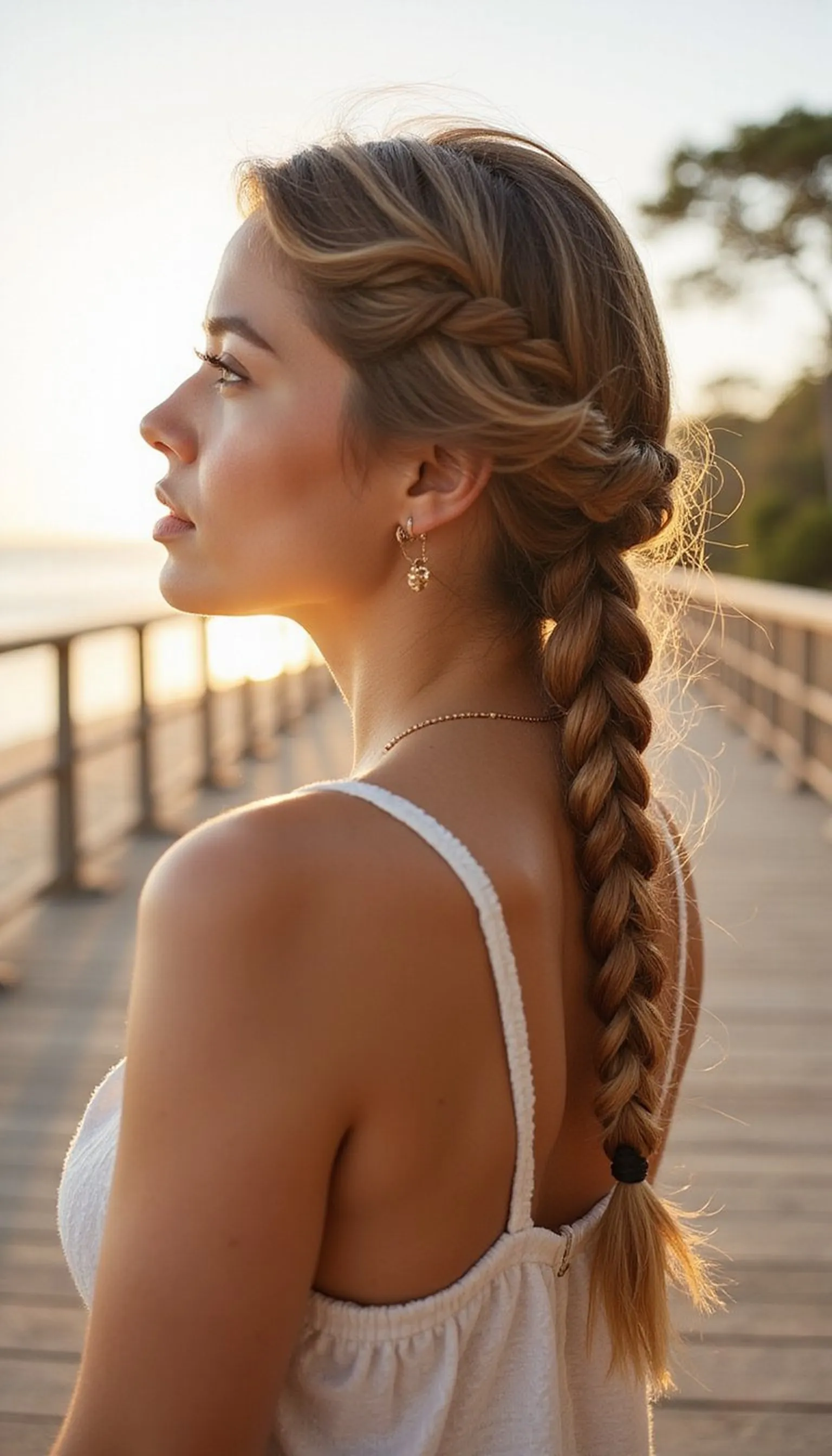 Double French Braids For Active Beach Days