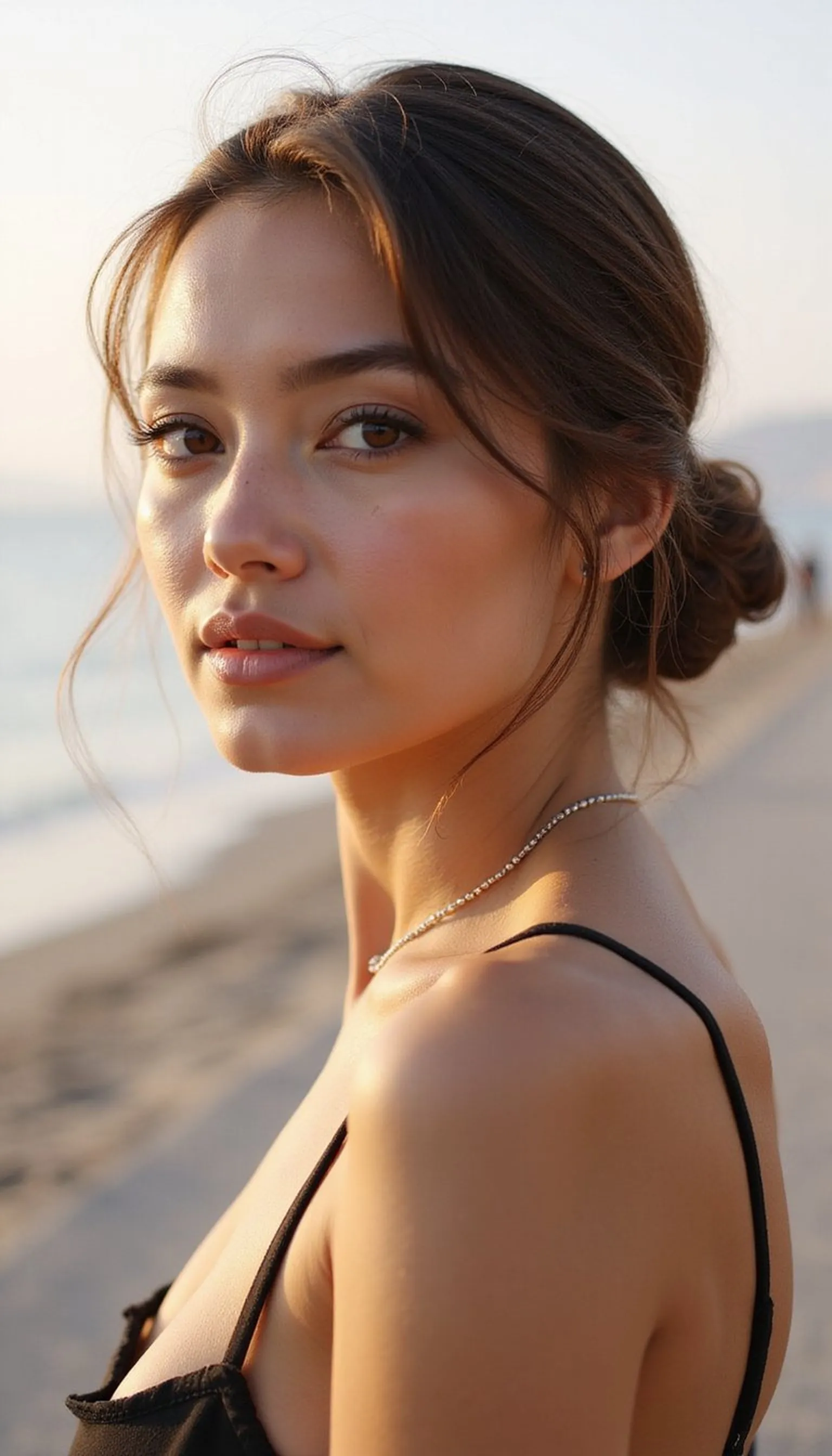 Sleek Low Bun With Deep Side Part