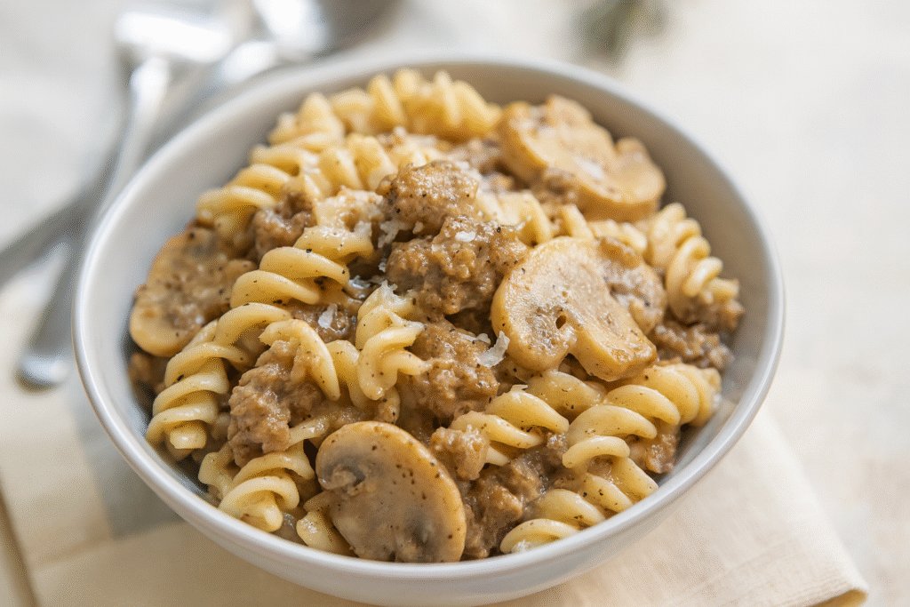 Gluten Free Creamy Beef and Noodles