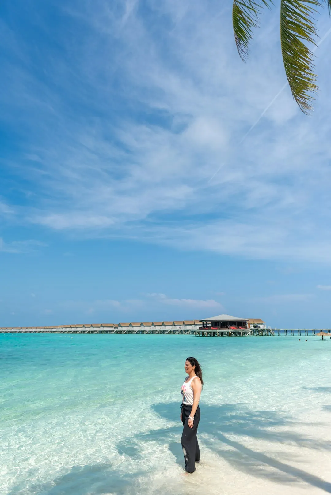 Hurawalhi Island Resort overwater suites and dining