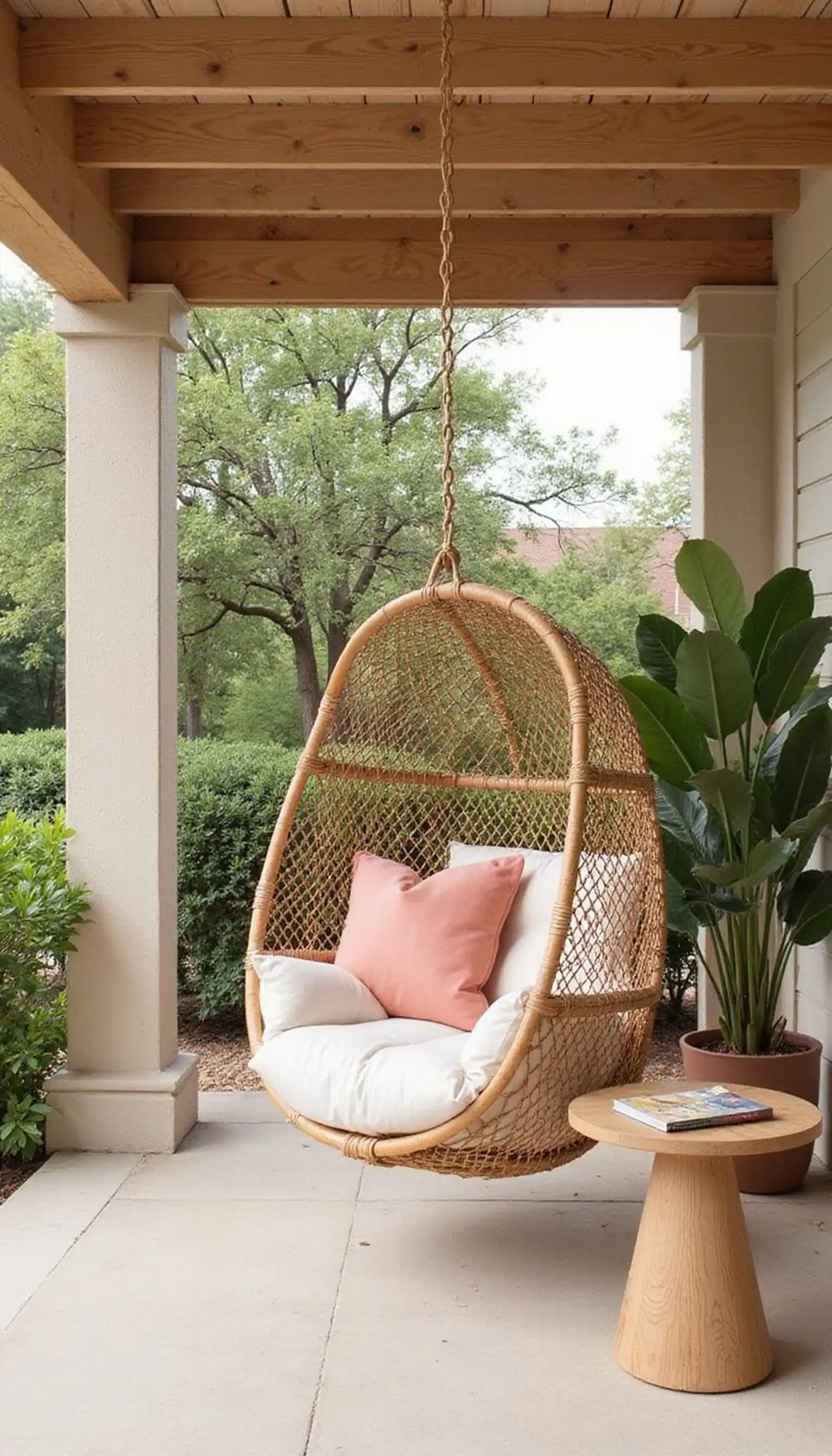 Hanging Rattan Swing Chair for Lazy Afternoons