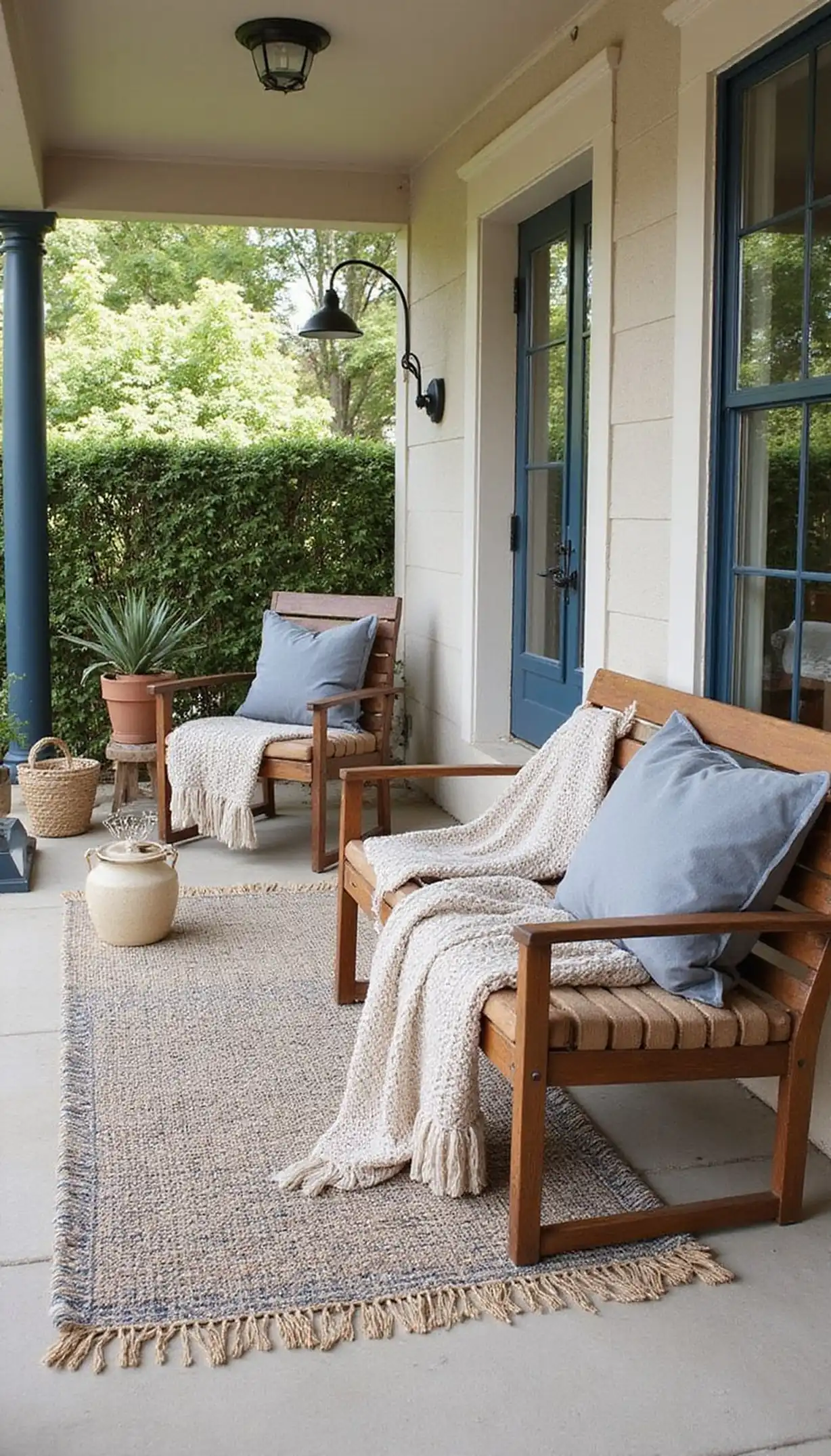 Textured Natural Rugs and Layered Throws