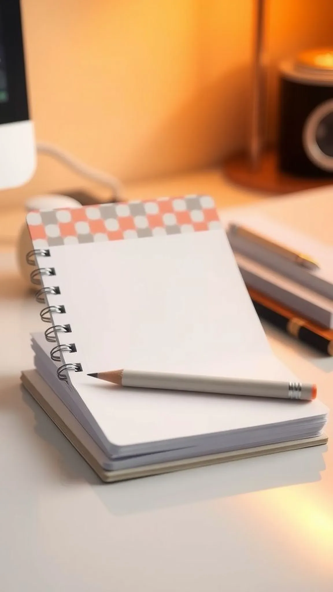 Custom notepad with patterned binding and cover