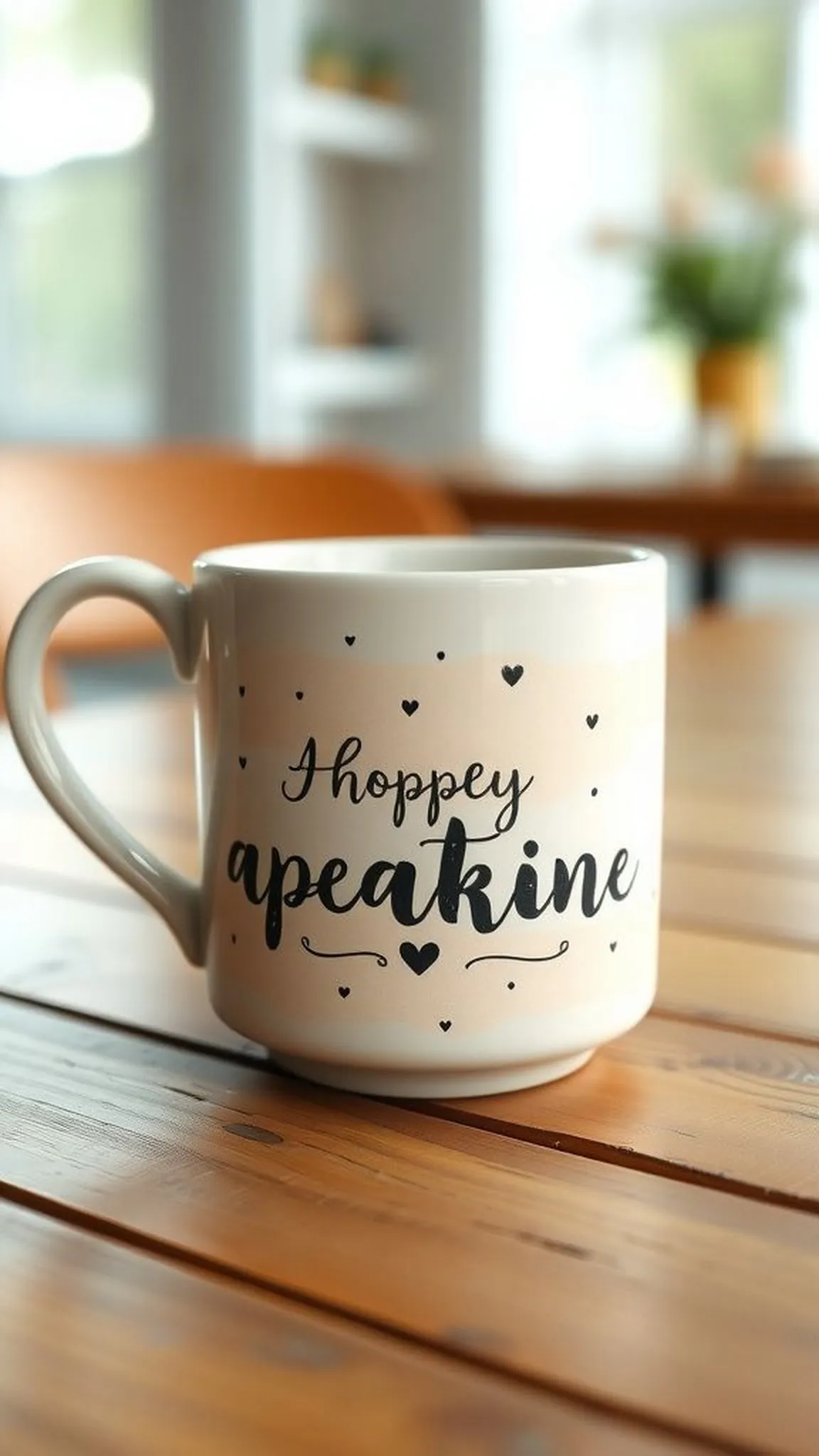 Personalized mug with hand-lettered appreciation phrase