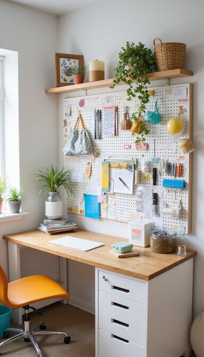 Adjustable pegboard organizers