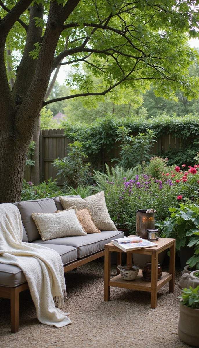Arrange comfortable outdoor reading nooks