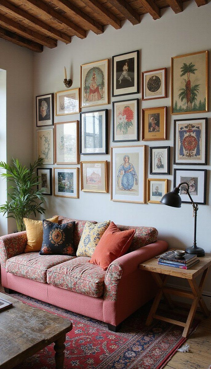 Artistic Retreat: Gallery Walls in Eclectic Décor