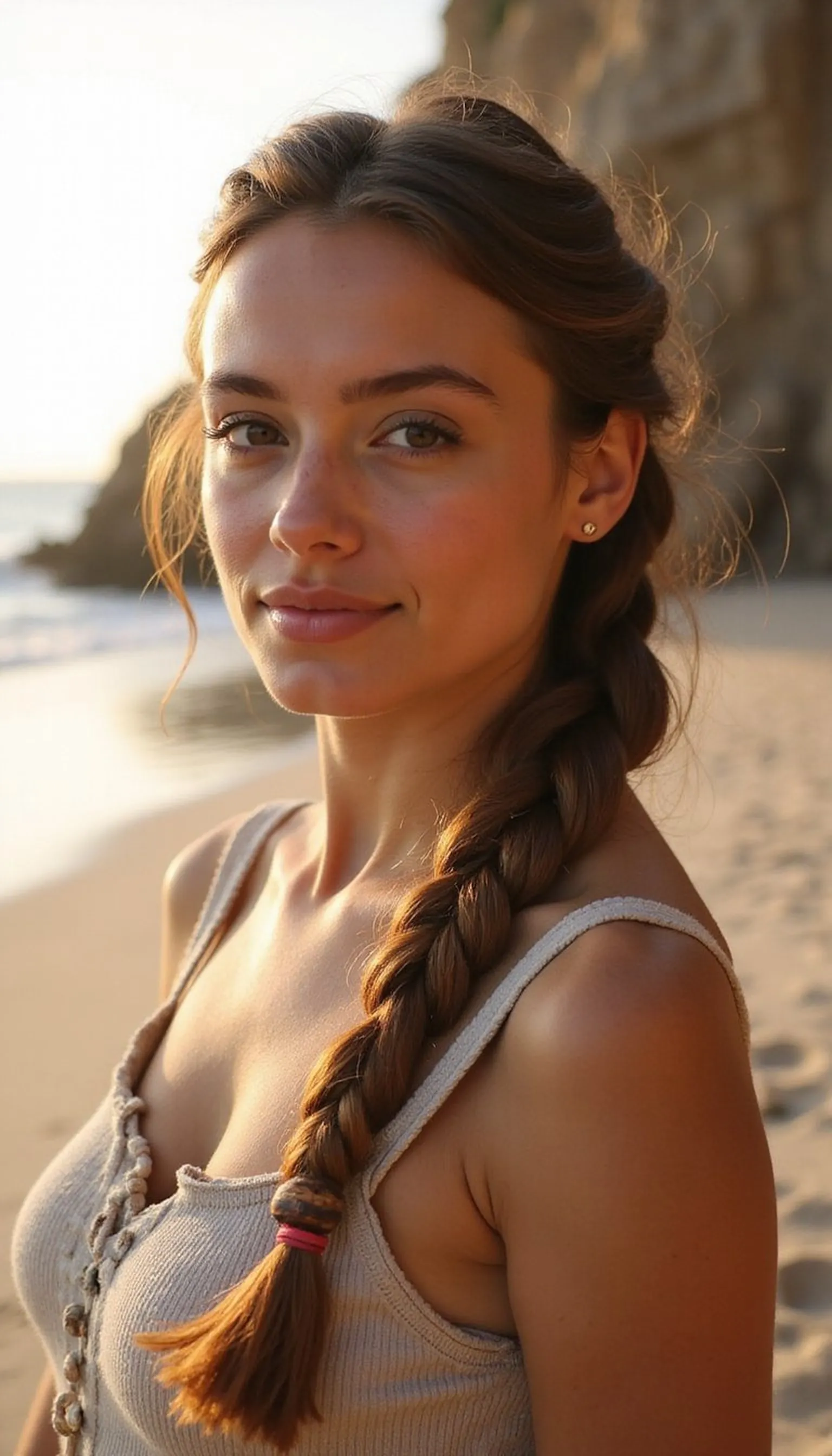 Fishtail Braid Adorned With Beach Beads