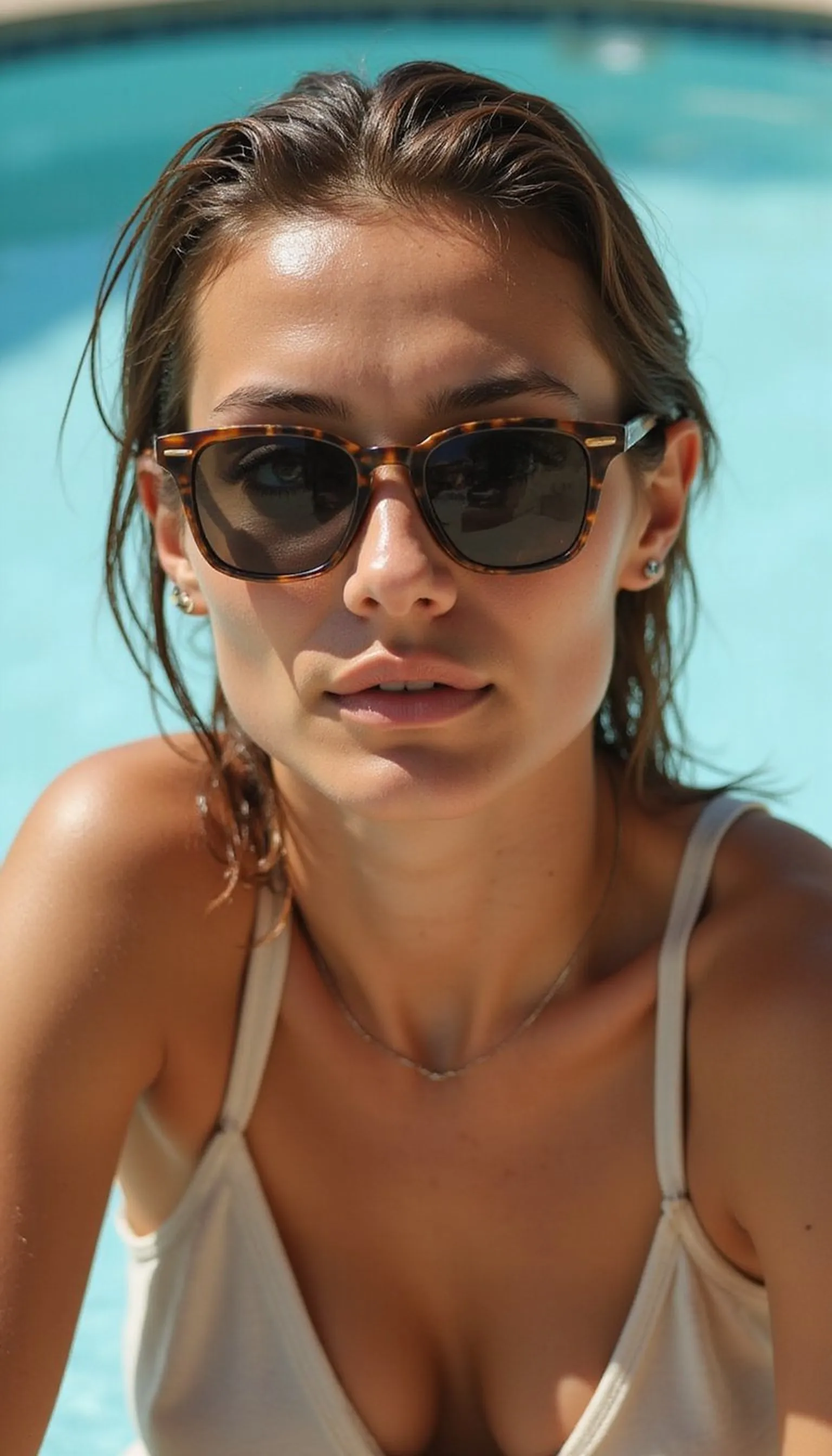 Wet-Look Slicked Back For Pool Days