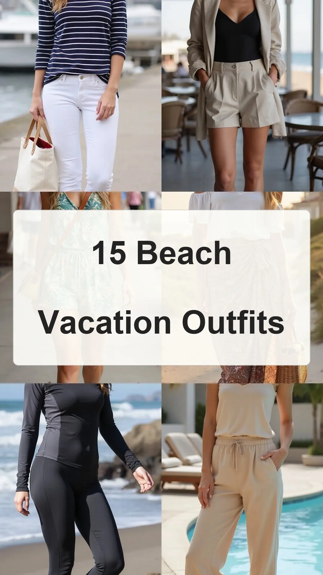 15 Beach Vacation Outfits collage 1