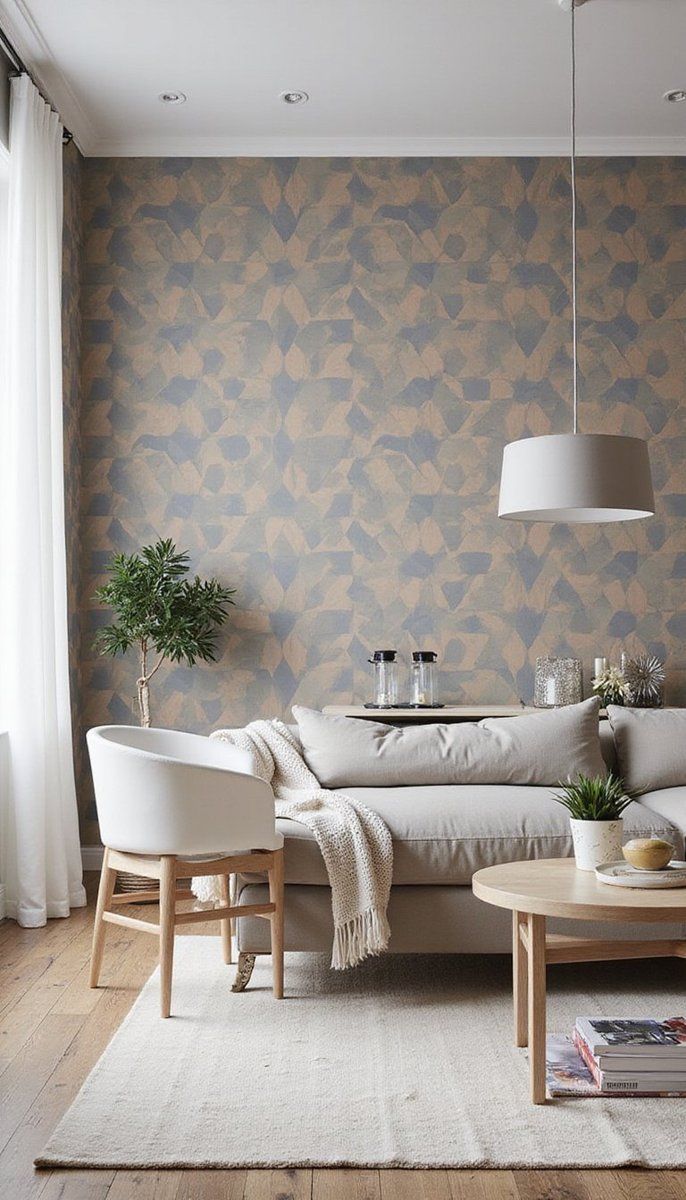 Bold, Geometric Wallpaper Accent