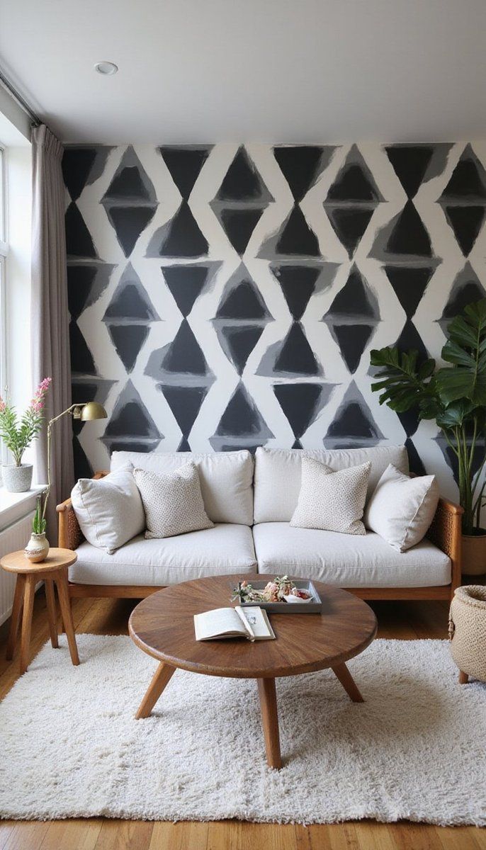 Bold geometric wallpaper statements