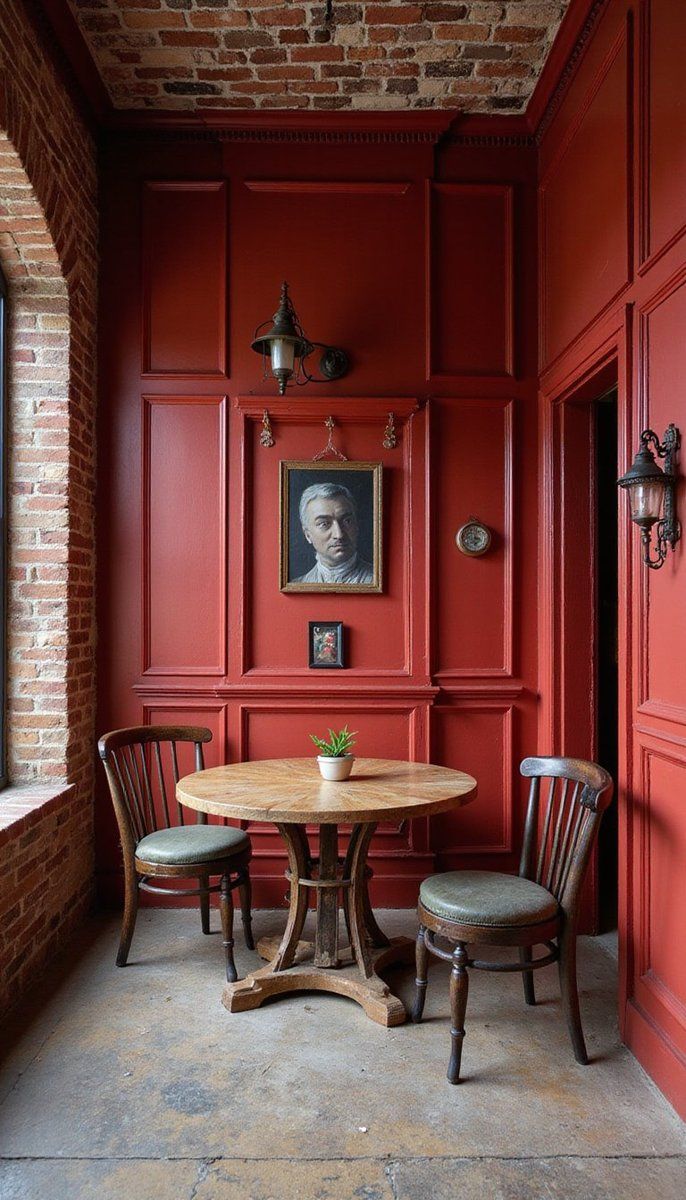 Brick red with rustic undertones