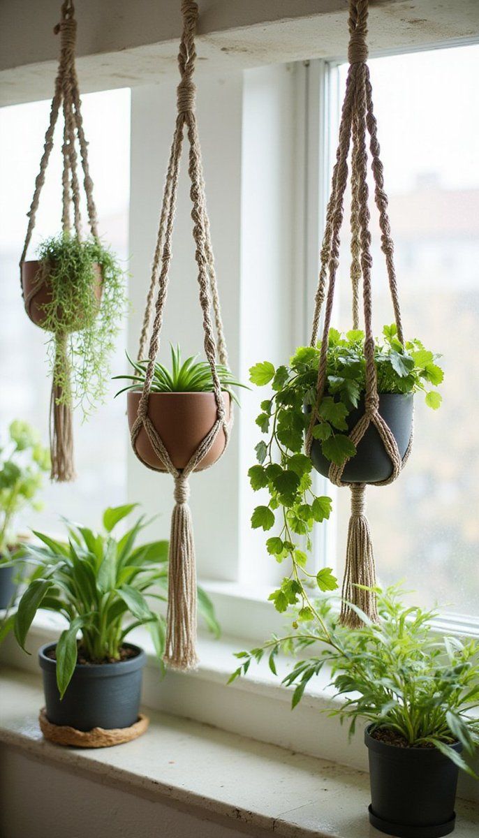 Bring life to walls with hanging plants