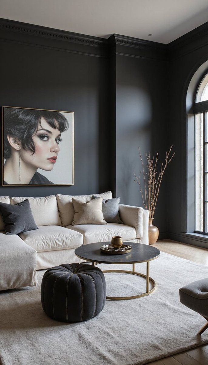 Charcoal gray for dramatic flair