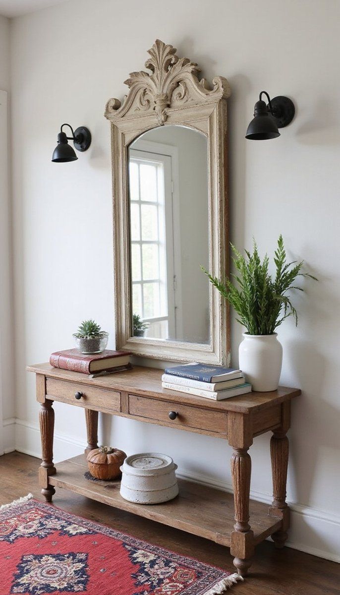 Charming focal points with vintage mirrors