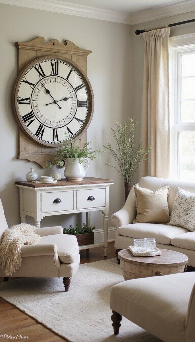 Charming vintage farmhouse clocks