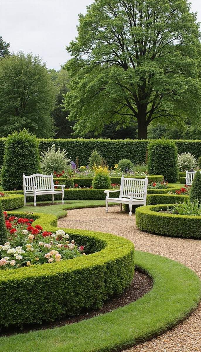 Classic English Garden with Stylish Seating