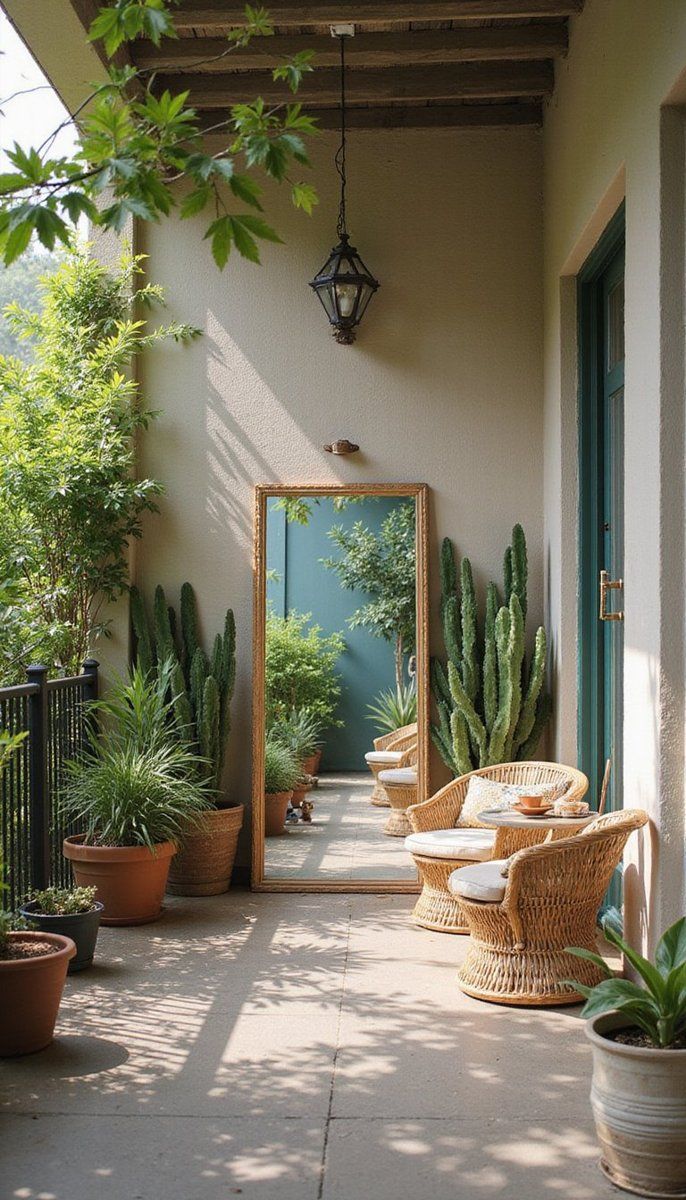 Clever use of mirrors to create space