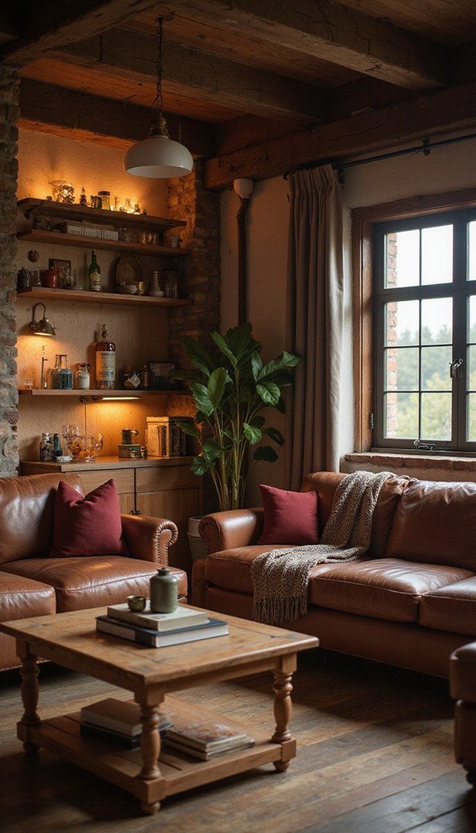 Copper accents enhancing warm tones