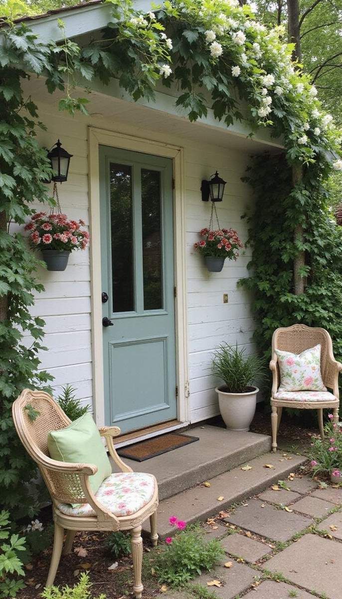 Cottage-inspired outdoor nook
