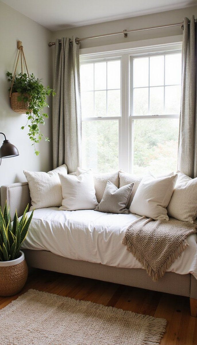 Cozy nook with farmhouse daybed