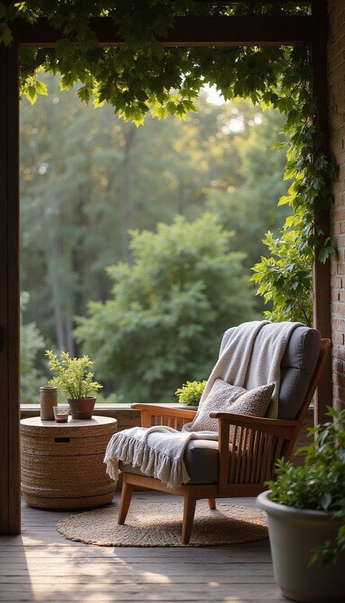 Cozy outdoor nooks for solo relaxation