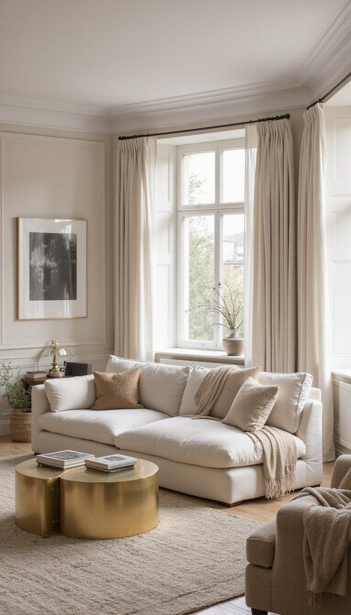 Cream and beige for understated beauty