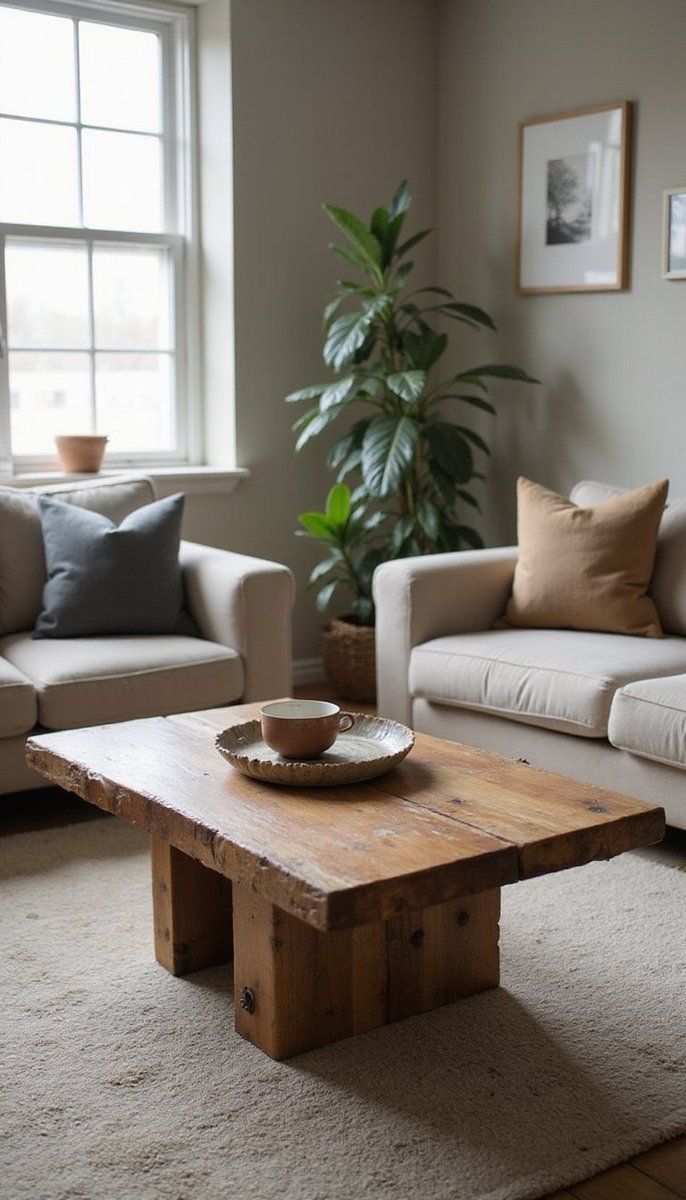 Creating focal points with rustic wood