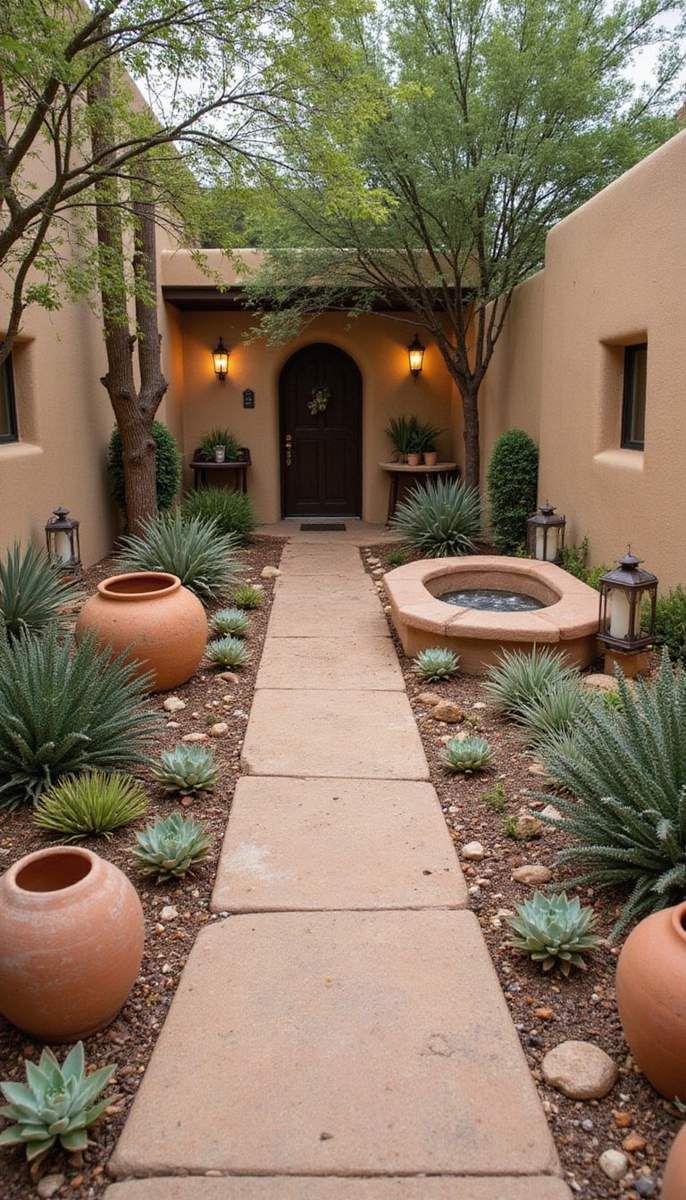 Desert Oasis with Succulent Arrangements