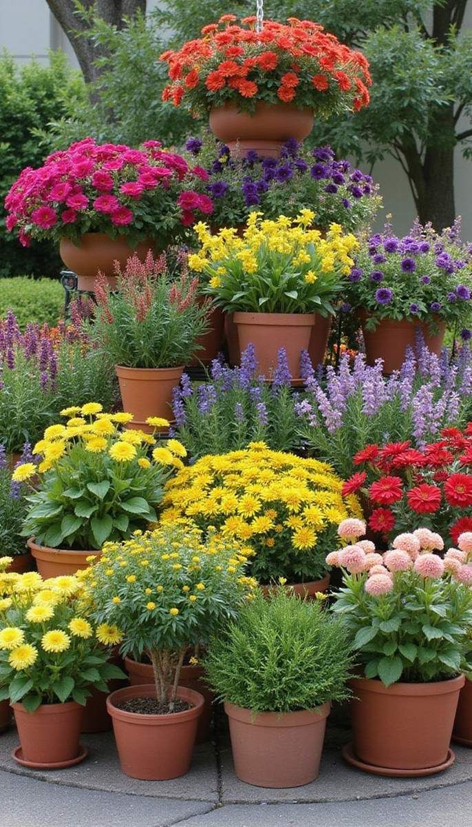 Design a seasonal plant display