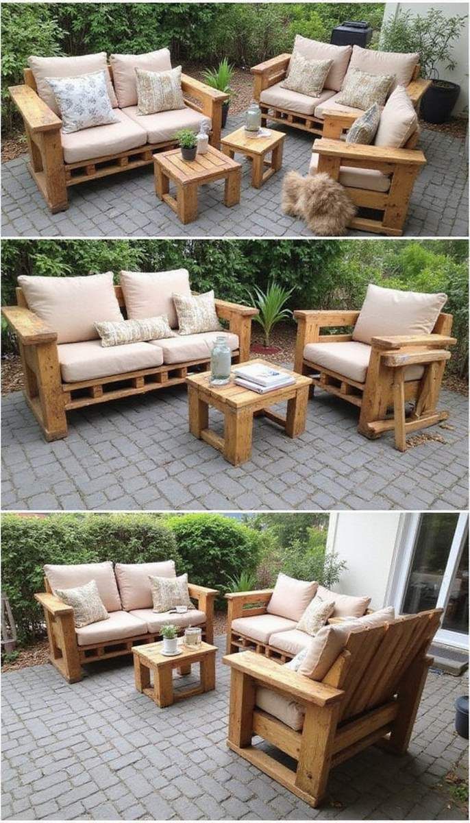 DIY pallet furniture for rustic charm