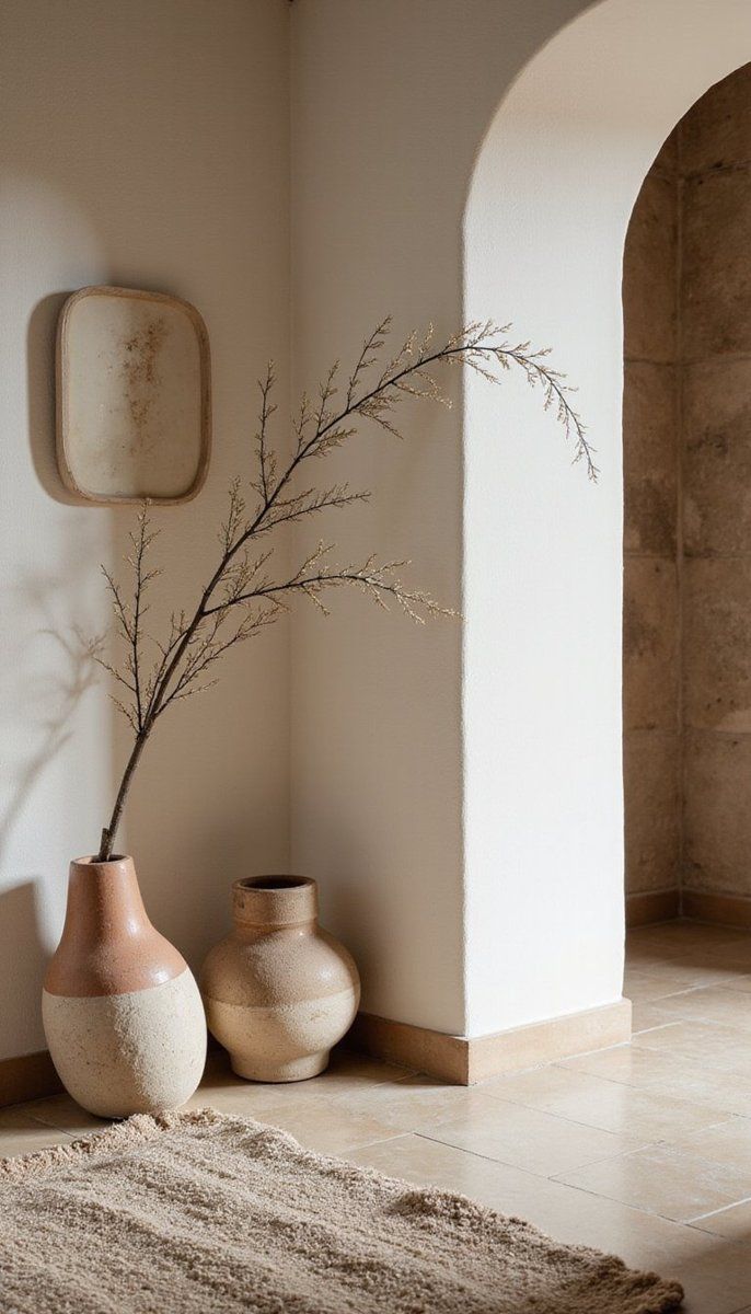 Earthy ceramic details for grounded elegance