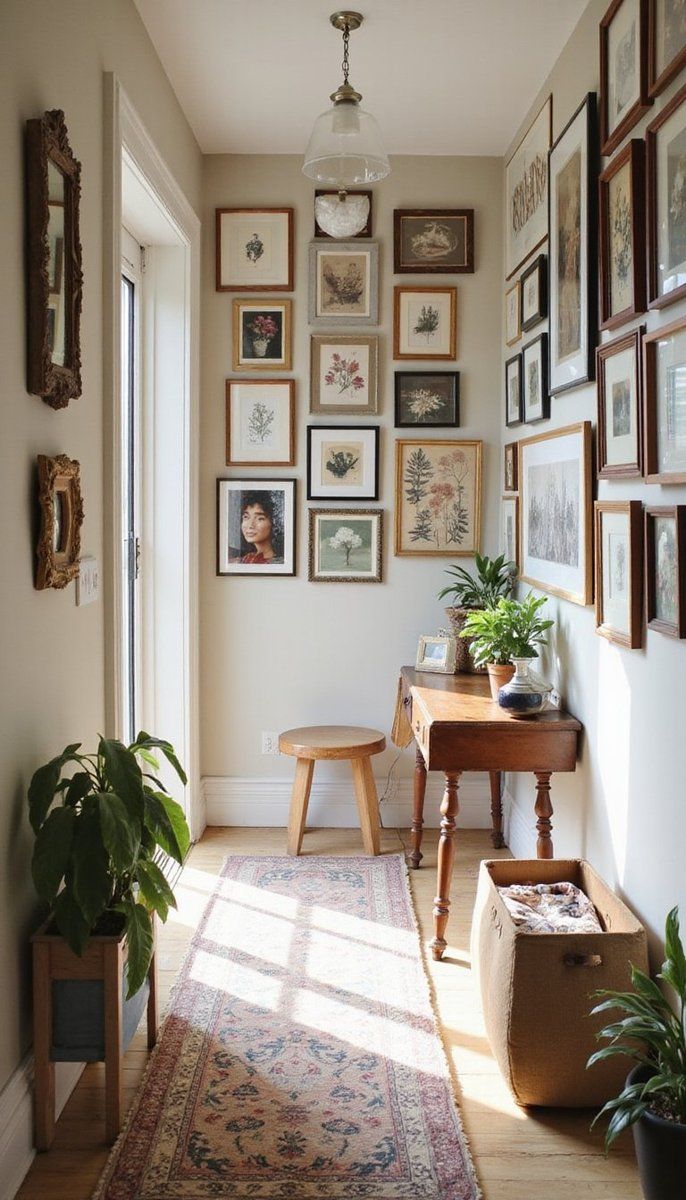 Eclectic gallery walls for personal flair