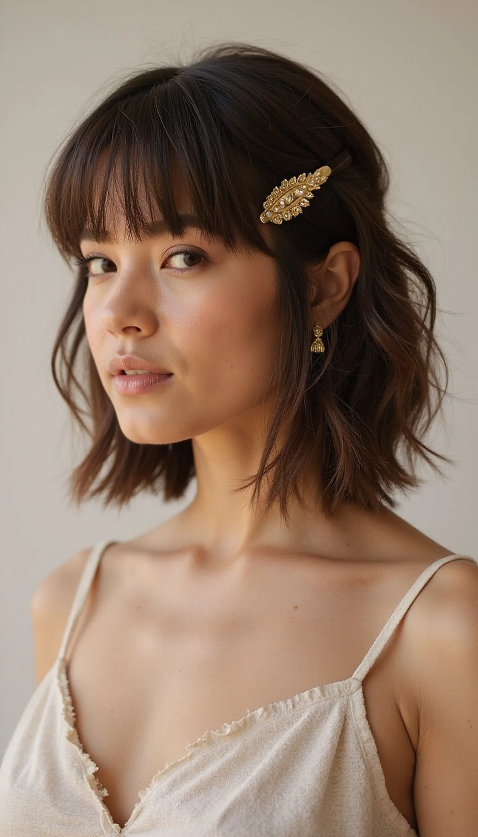 Choppy Layered Shag For Piecey Shoulder Length Hair