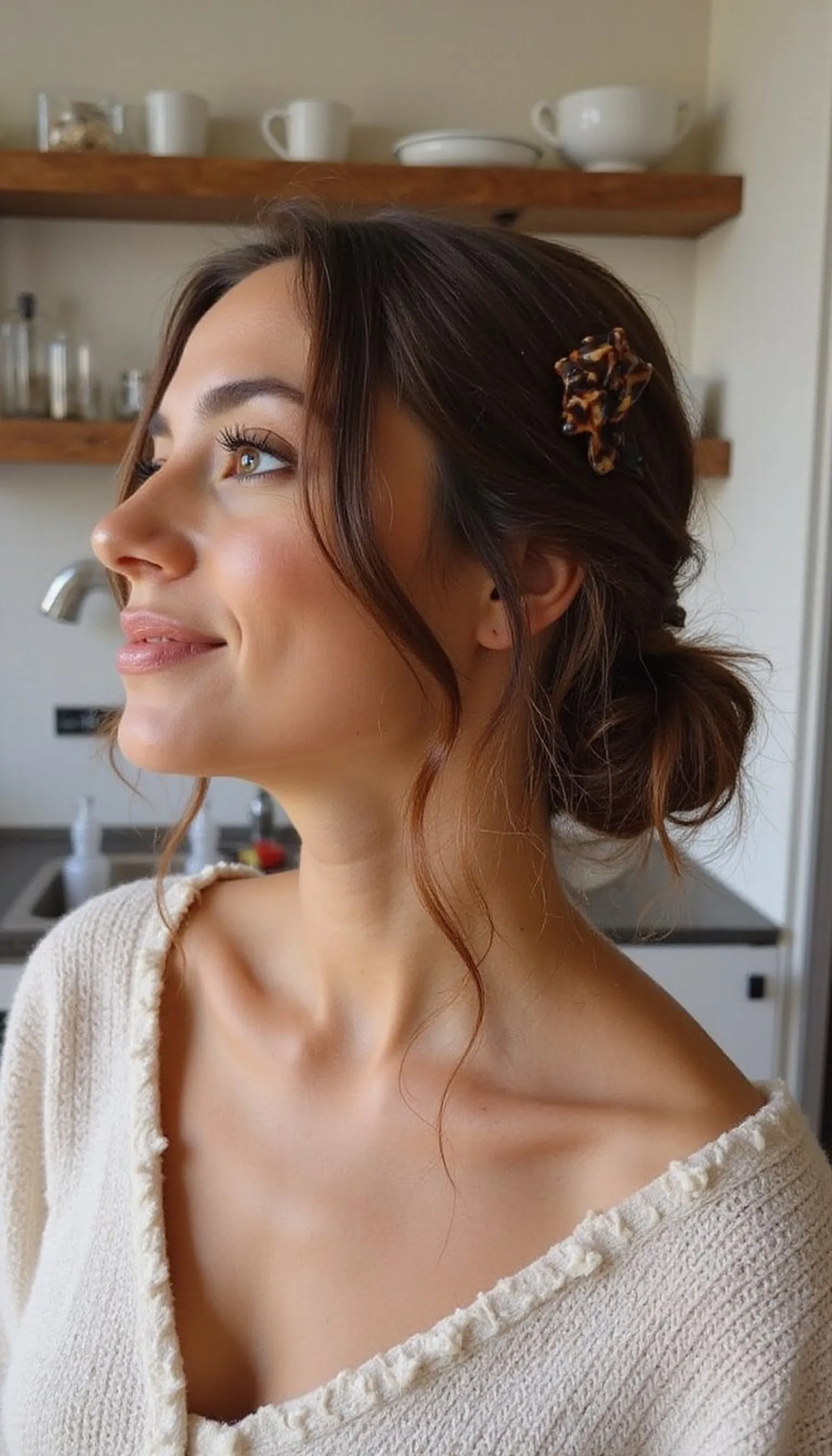Effortless Claw Clip Updo For Weekend Mornings