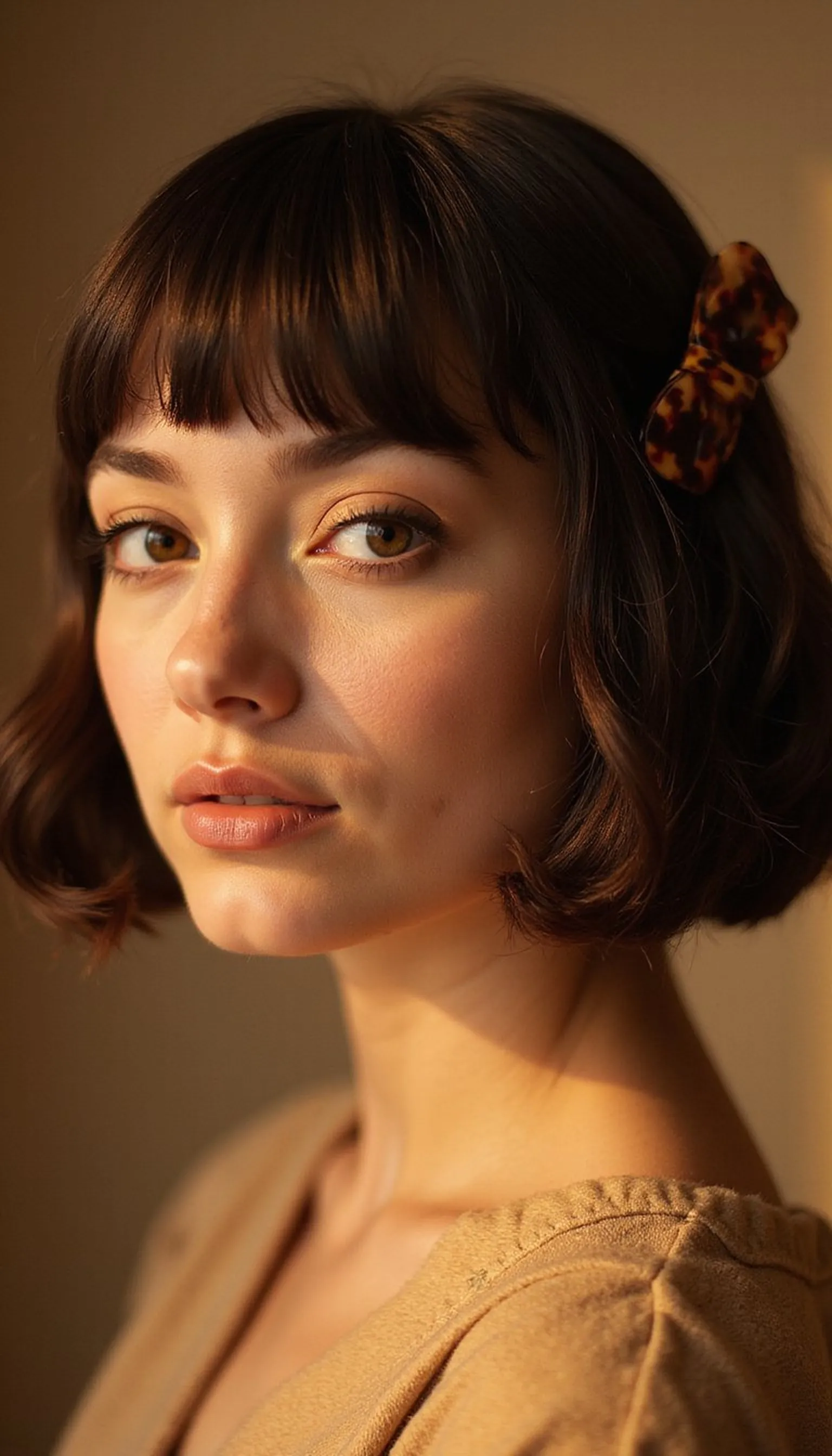 Retro Flip Ends On A Shoulder Length Bob